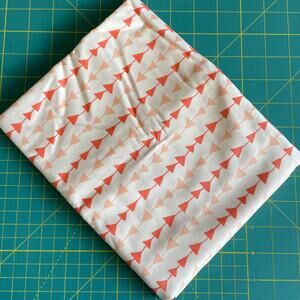Hello Bear Triangle Stripe Coral Pink 1.75 Yards Quilting Fabric